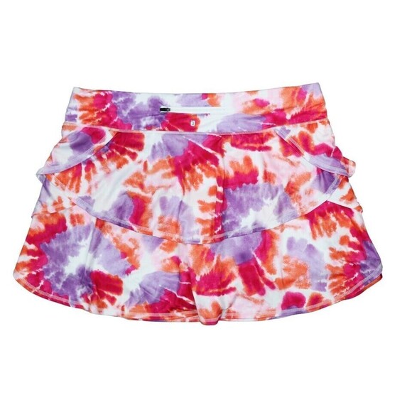 Ideology Plus Size Reef Peach Pull On Tie Dyed Flouncy Skort Size 1X NWT!! - Picture 2 of 4